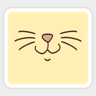 Cat Mask Face Mask Cute Sticker